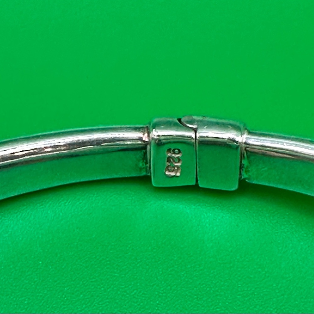 925 Sterling Silver Rosebud Cuff Bracelet - Picture 2 of 5